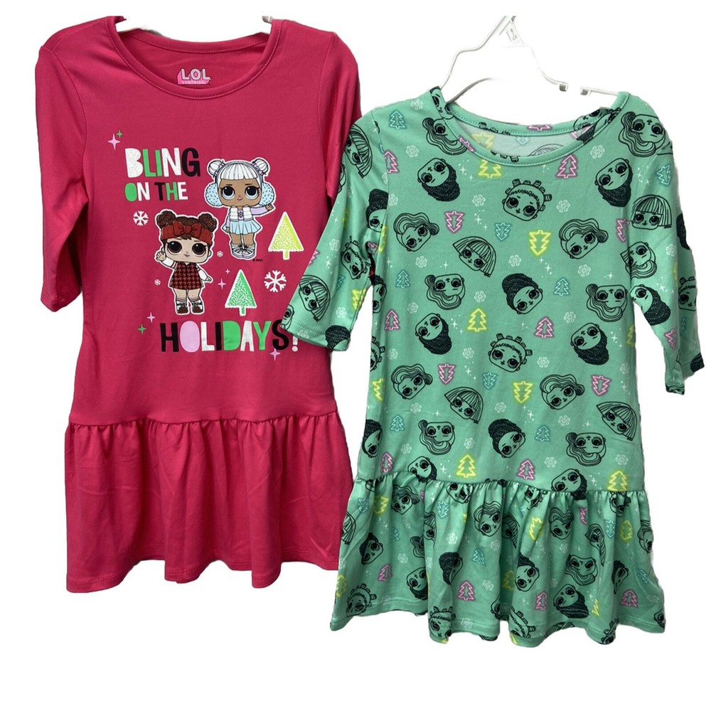 Lol Surprise Christmas Dress Set Girls Size 4/5